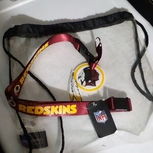 NFL The Original  REDSKINS LANYARD Free Drawings Clear Stadium Bag Backpack